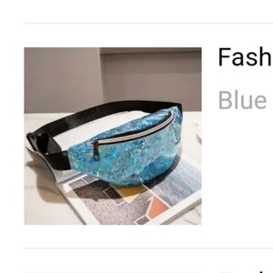 Blue Holographic Fanny Pack